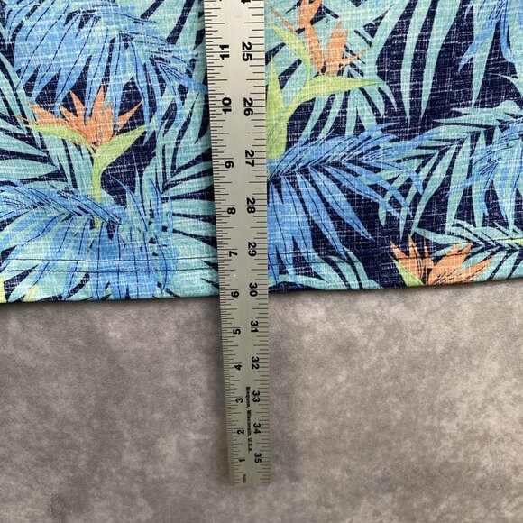 IZOD Saltwater Polo Shirt Mens XL Blue Floral Relaxed Classics All Over Print - Picture 8 of 10